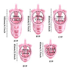 3D Printed Male Chastity Cage with Lock & 5 Rings – Resin Virginity Device with Strap for Men