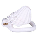 Pink Shell Chastity Cage – Resin Sissy Chastity Device with Pearl Design | Cute Male Chastity Cage