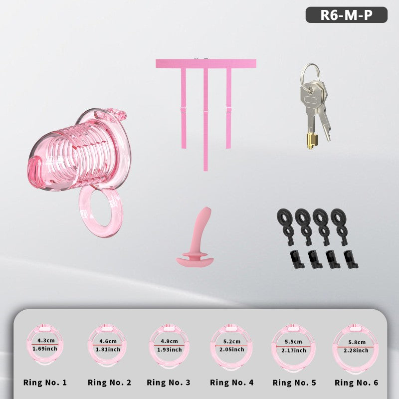 Transparent Flexible Chastity Cage with Stretchable Design （R6）
