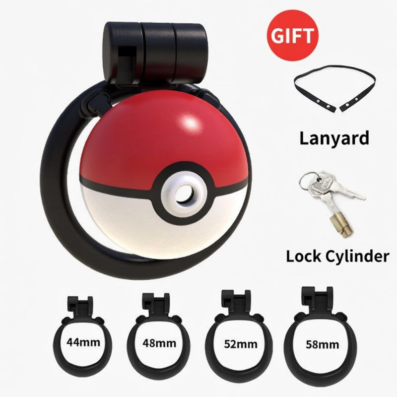 Spherical Capture-Style Chastity Cage – Portable Resin Male Chastity Device with Secure Lock