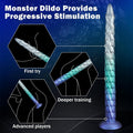Extra-Long Tentacle Dragon Dildo — Gradient Blue Silicone Deep Anal & Vaginal Expansion Toy | 12 Inch+
