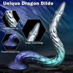 Extra-Long Tentacle Dragon Dildo — Gradient Blue Silicone Deep Anal & Vaginal Expansion Toy | 12 Inch+