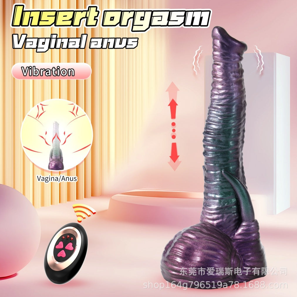 Elephant Trunk Fantasy Thrusting Vibrating Dildo – 42° Heating Remote Control G-Spot & Anal Toy | Domlust