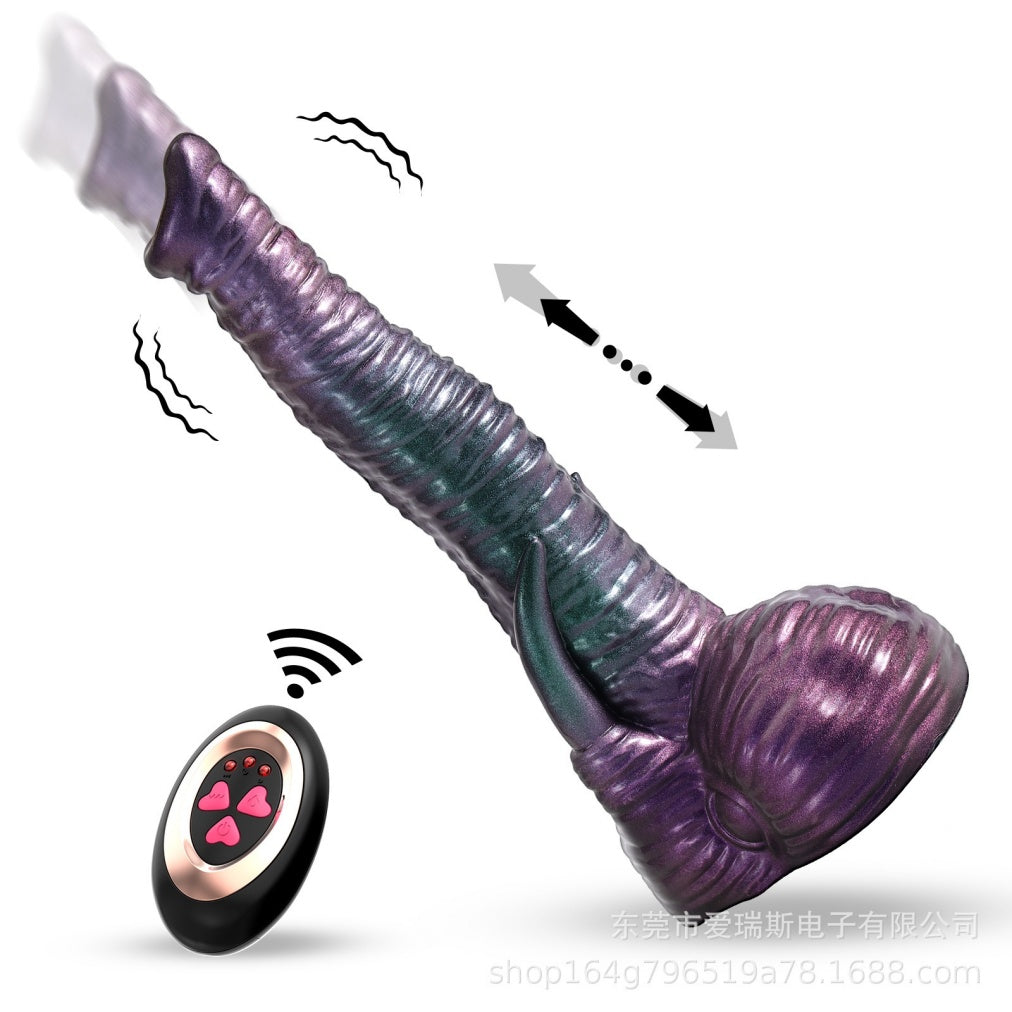 Elephant Trunk Fantasy Thrusting Vibrating Dildo – 42° Heating Remote Control G-Spot & Anal Toy | Domlust