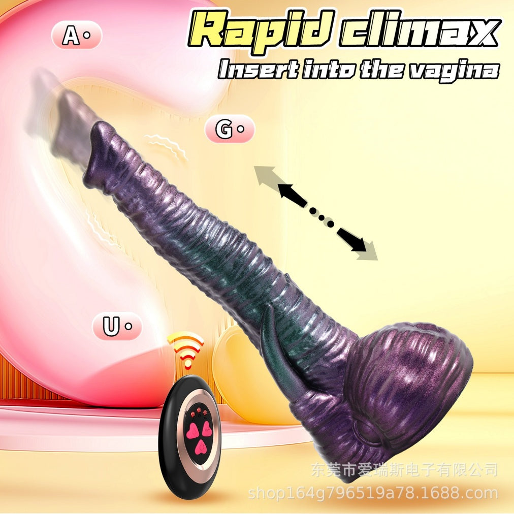 Elephant Trunk Fantasy Thrusting Vibrating Dildo – 42° Heating Remote Control G-Spot & Anal Toy | Domlust