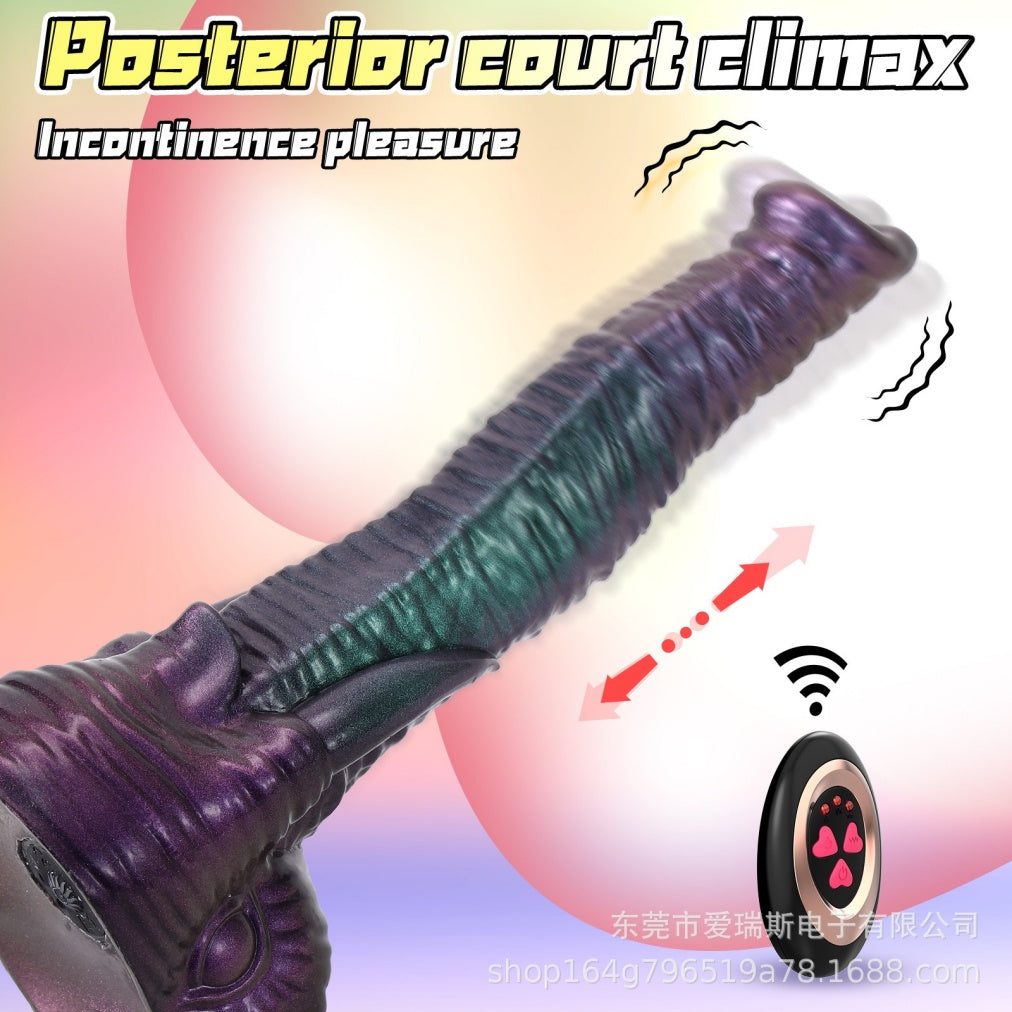 Elephant Trunk Fantasy Thrusting Vibrating Dildo – 42° Heating Remote Control G-Spot & Anal Toy | Domlust