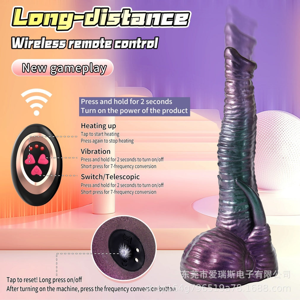 Elephant Trunk Fantasy Thrusting Vibrating Dildo – 42° Heating Remote Control G-Spot & Anal Toy | Domlust