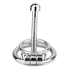 Rapier Steel Chastity Cage - Threaded Urethral Tube & Sounding Catheter Device