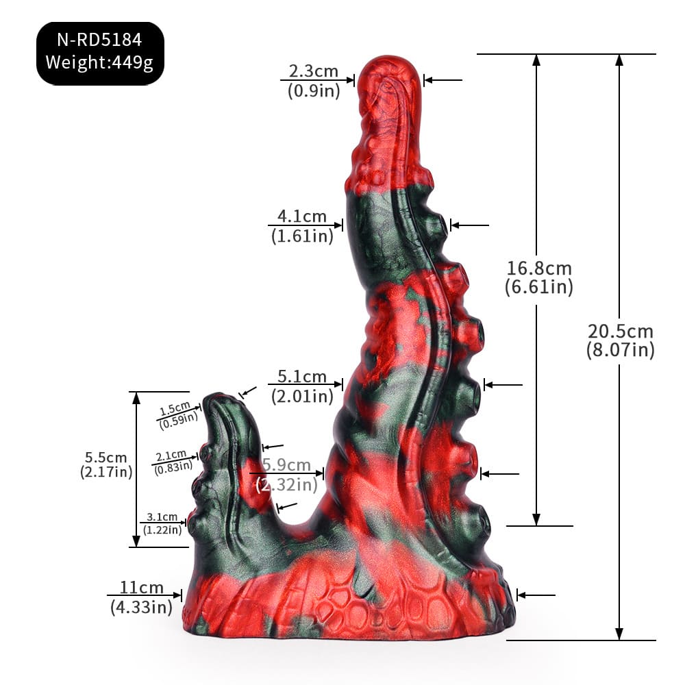 RedMire-8-Inch-Silicone-Fantasy-Dildo-Tentacle-Dildo_2