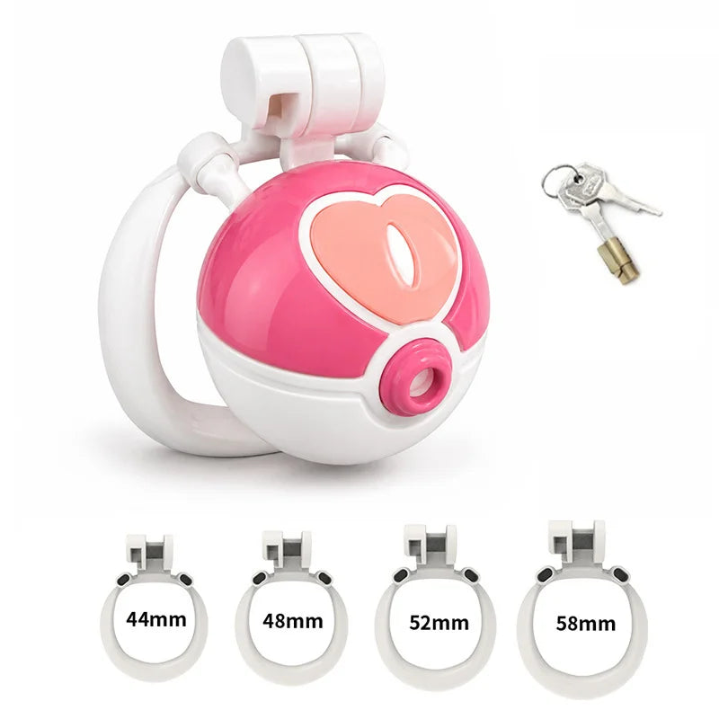 Spherical Capture-Style Chastity Cage – Portable Resin Male Chastity Device with Secure Lock