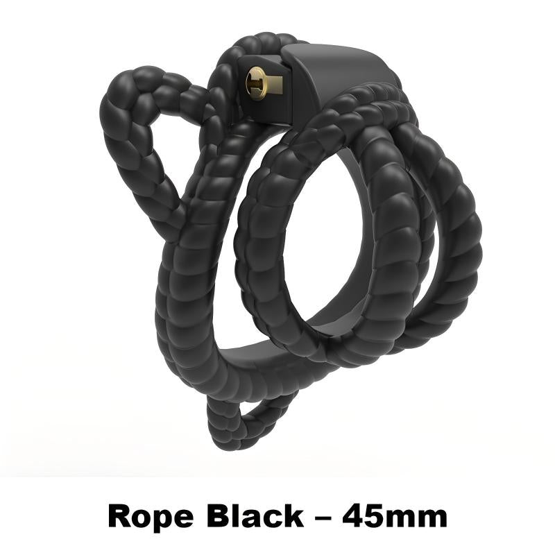 Rope Design Chastity Cage – Artistic Rope-Look Male Lock
