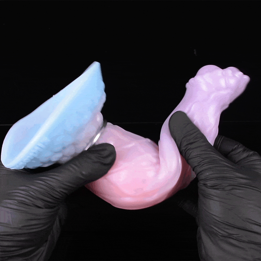 Dragon Inflatable Dildo – Pink Silicone, 1.57” to 2.87” Adjustable Girth, Fantasy | Domlust