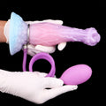 Dragon Inflatable Dildo – Pink Silicone, 1.57” to 2.87” Adjustable Girth, Fantasy | Domlust