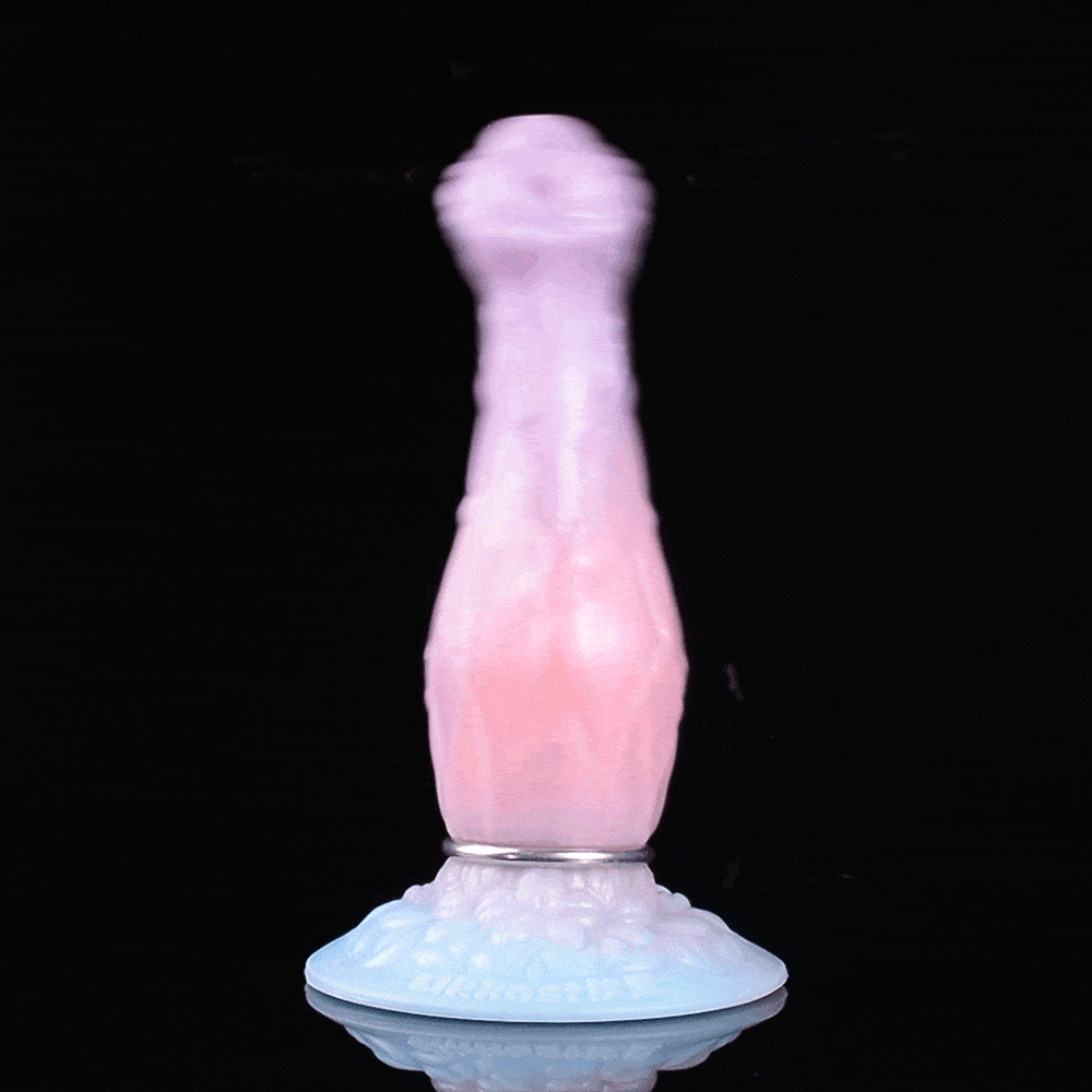 Dragon Inflatable Dildo – Pink Silicone, 1.57” to 2.87” Adjustable Girth, Fantasy | Domlust