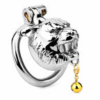 Metal Beast Tiger & Bull Chastity Cage with Bell