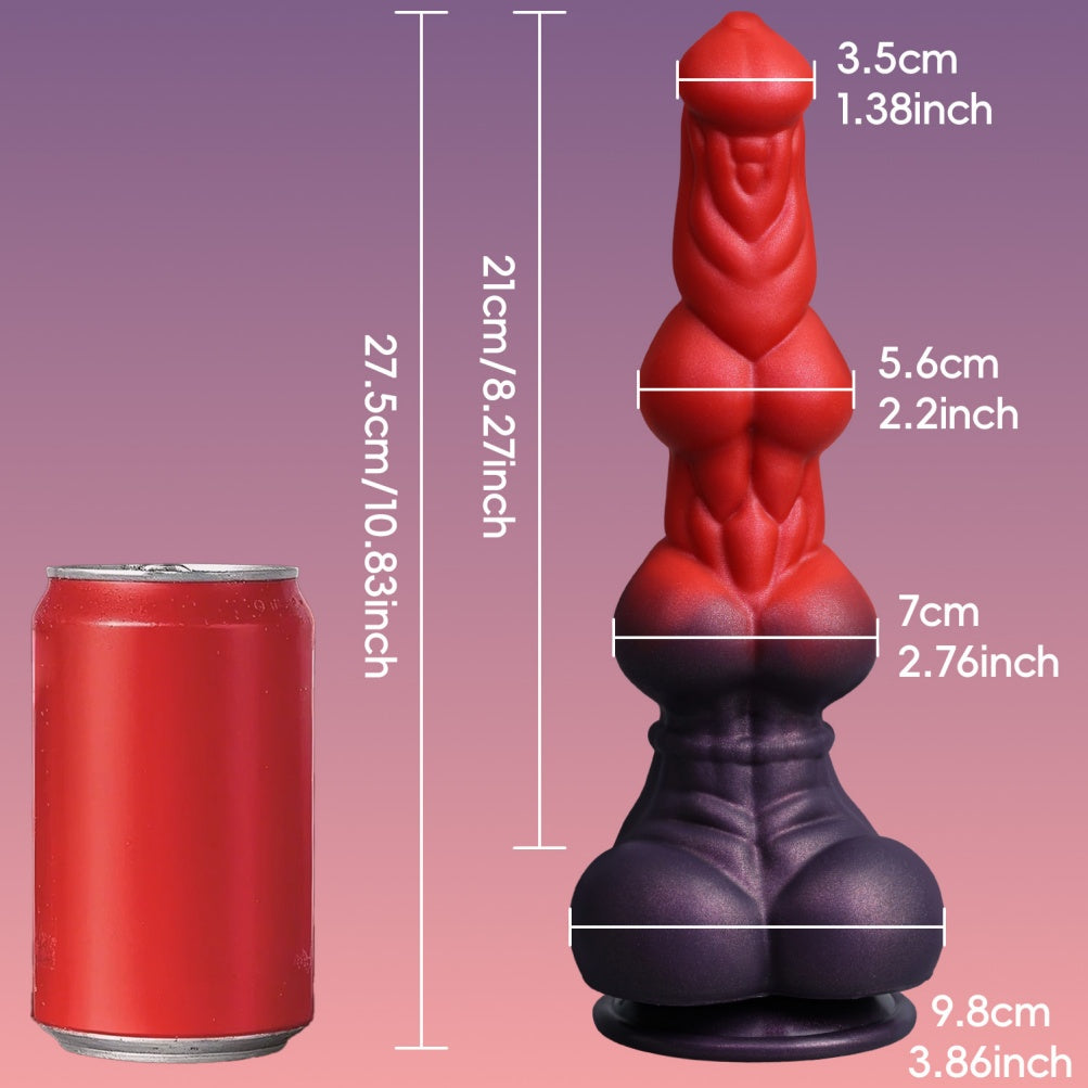 Domlust Knotted Monster Dildo – Silicone Fantasy Dog Knot | Vaginal Expansion & Anal Stretch