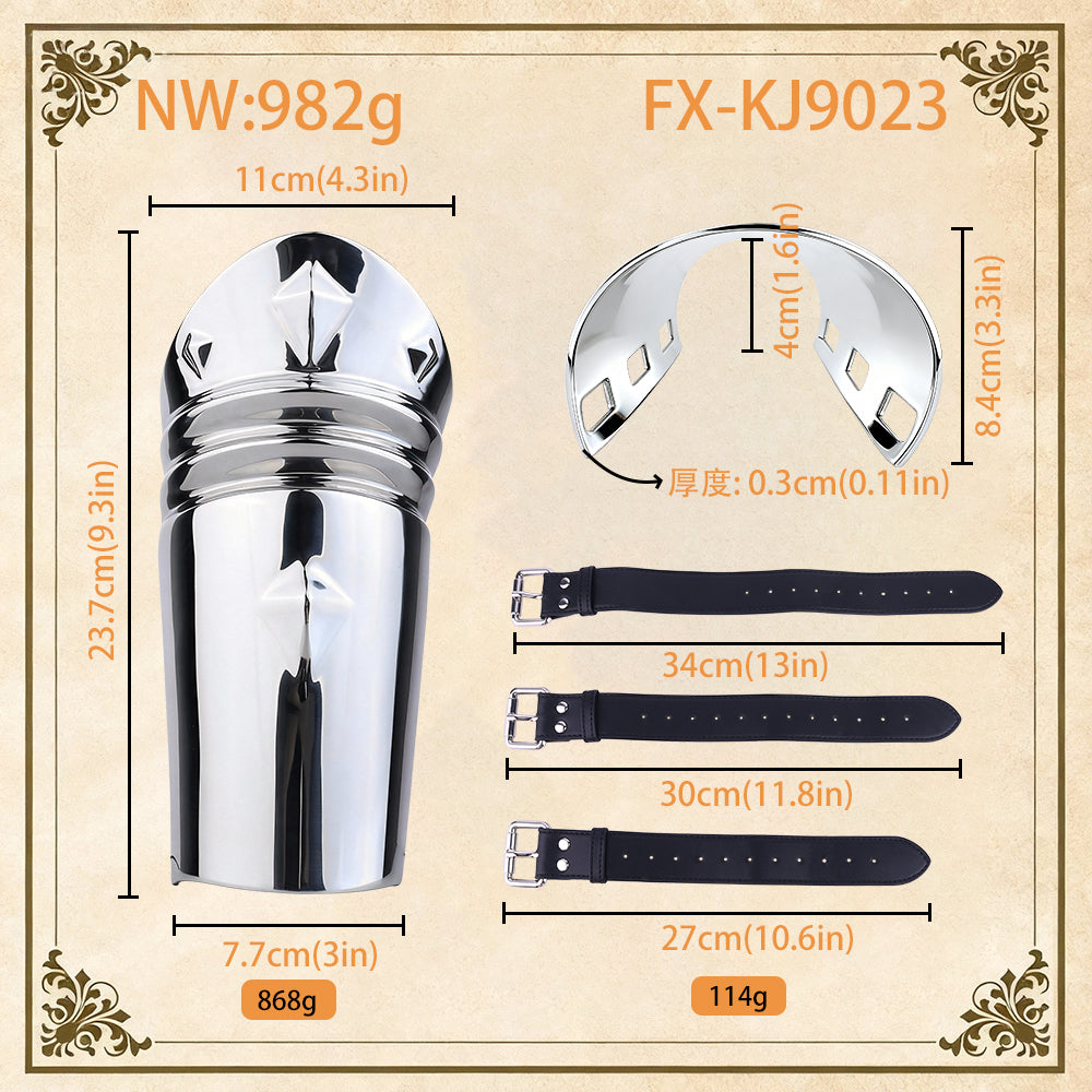 Medieval Armor Gauntlets for Kinky Sex & Sensory Play-Heavy Duty 304 Stainless Steel Bondage Bracers