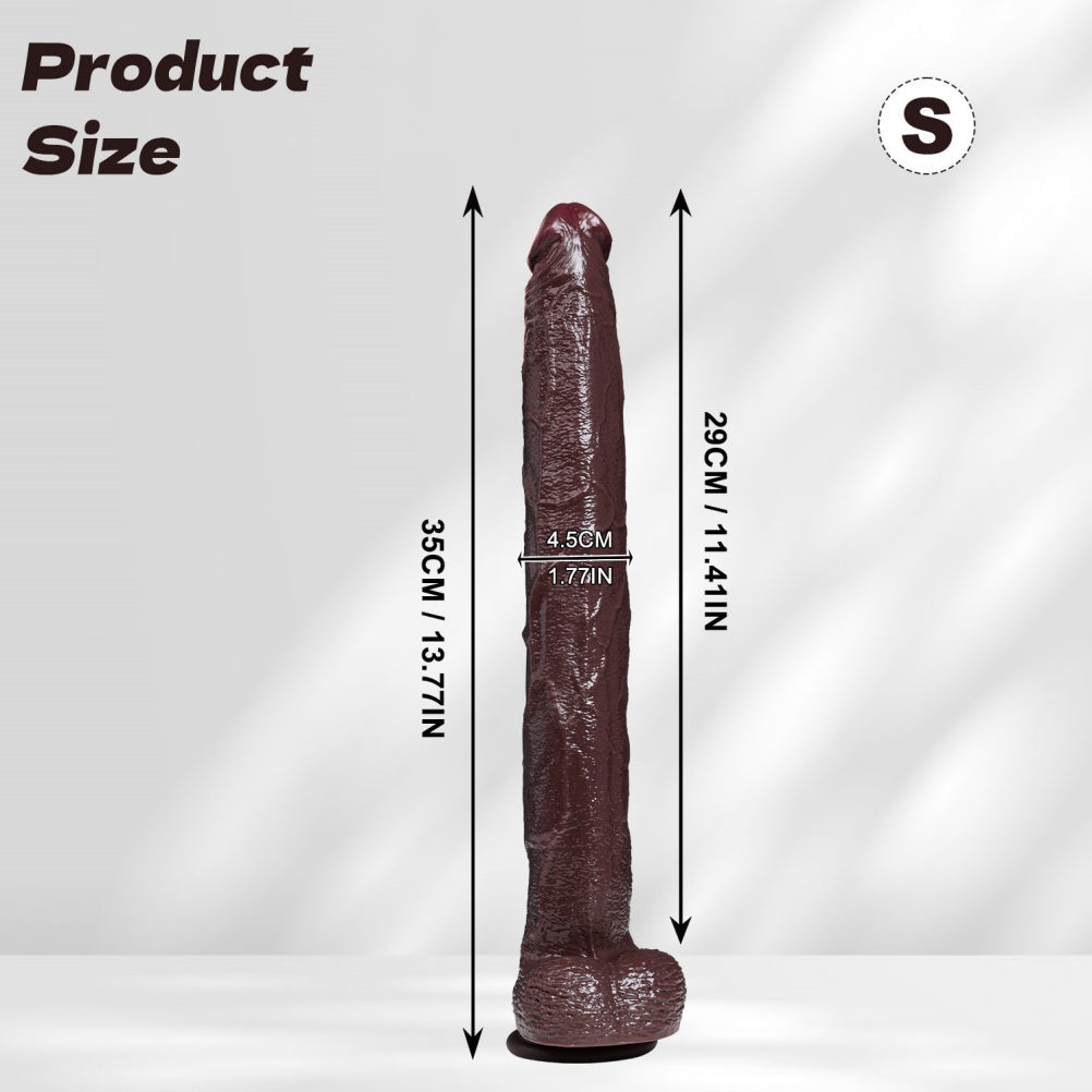 Domlust Deep Abyss — Super Long Black Silicone Dildo | 12+ Inch Deep Insertion with Suction Cup