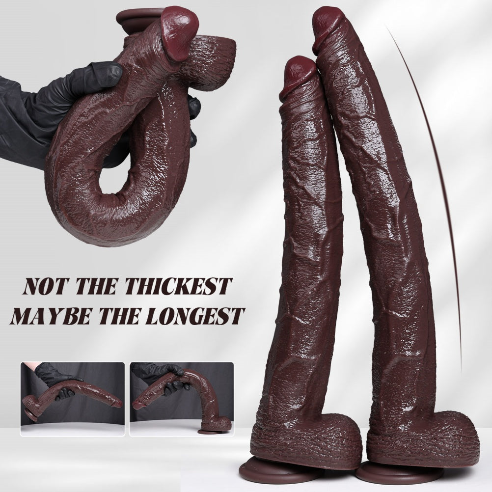 Domlust Deep Abyss — Super Long Black Silicone Dildo | 12+ Inch Deep Insertion with Suction Cup