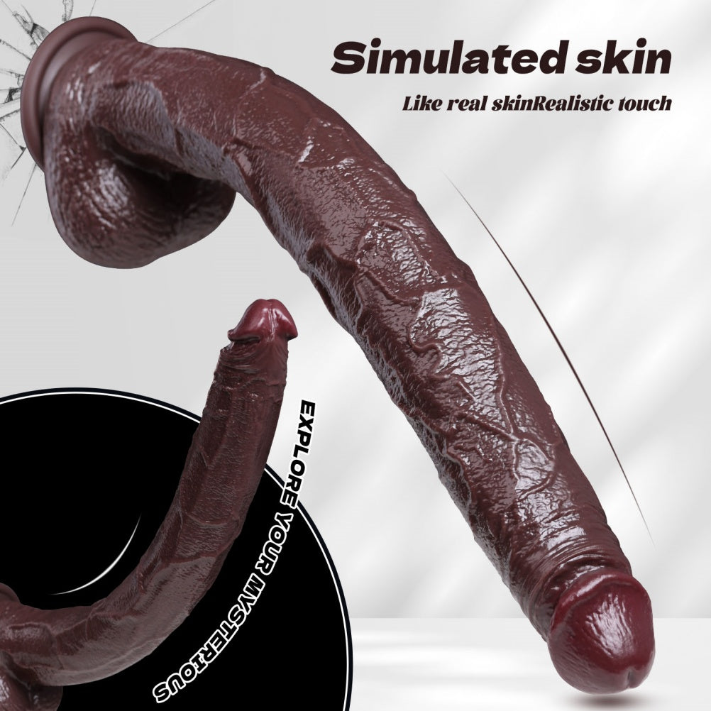 Domlust Deep Abyss — Super Long Black Silicone Dildo | 12+ Inch Deep Insertion with Suction Cup