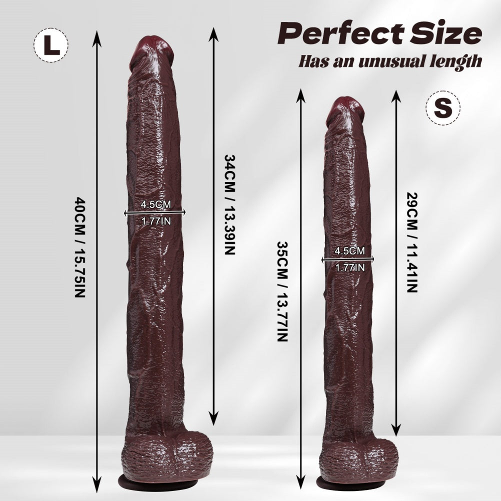 Domlust Deep Abyss — Super Long Black Silicone Dildo | 12+ Inch Deep Insertion with Suction Cup