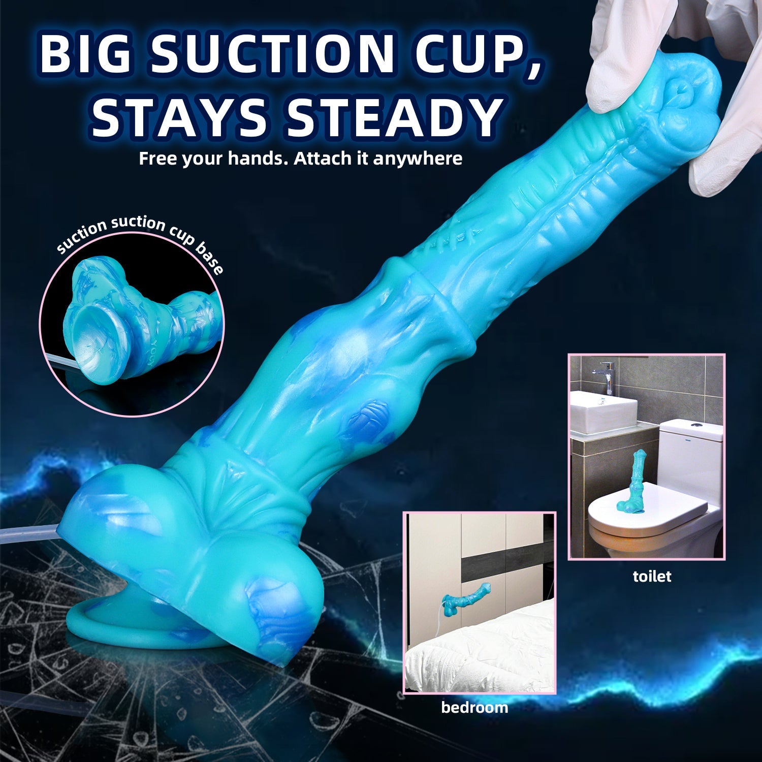 Fantasy Horse Dildo with Squirt Function – Creature Cock Ejaculating Silicone & Suction Cup