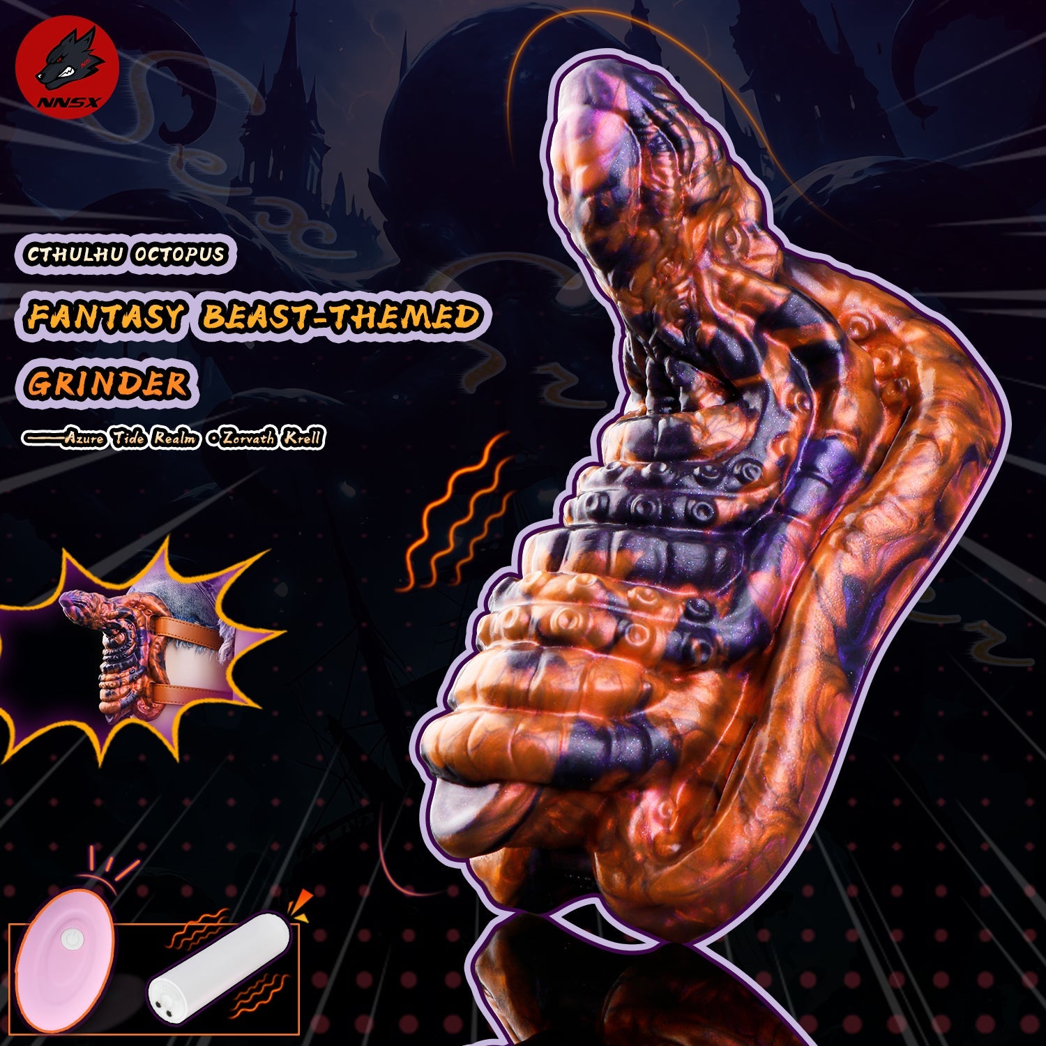 Zorvath Krell Cthulhu Vibrating Fantasy Sex Grinder – Wearable Silicone Grinding Sex Toy | Domlust