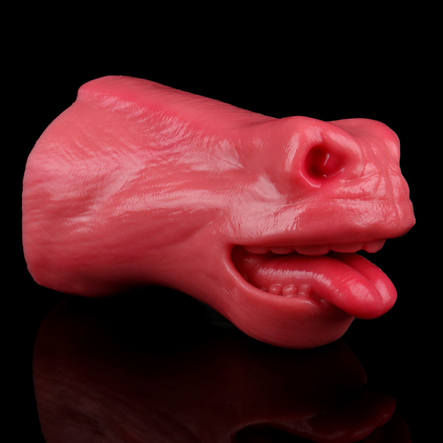Realistic Horse Mouth Pocket Pussy – Platinum Silicone Animal Blowjob Stroker for Men Sex Toys
