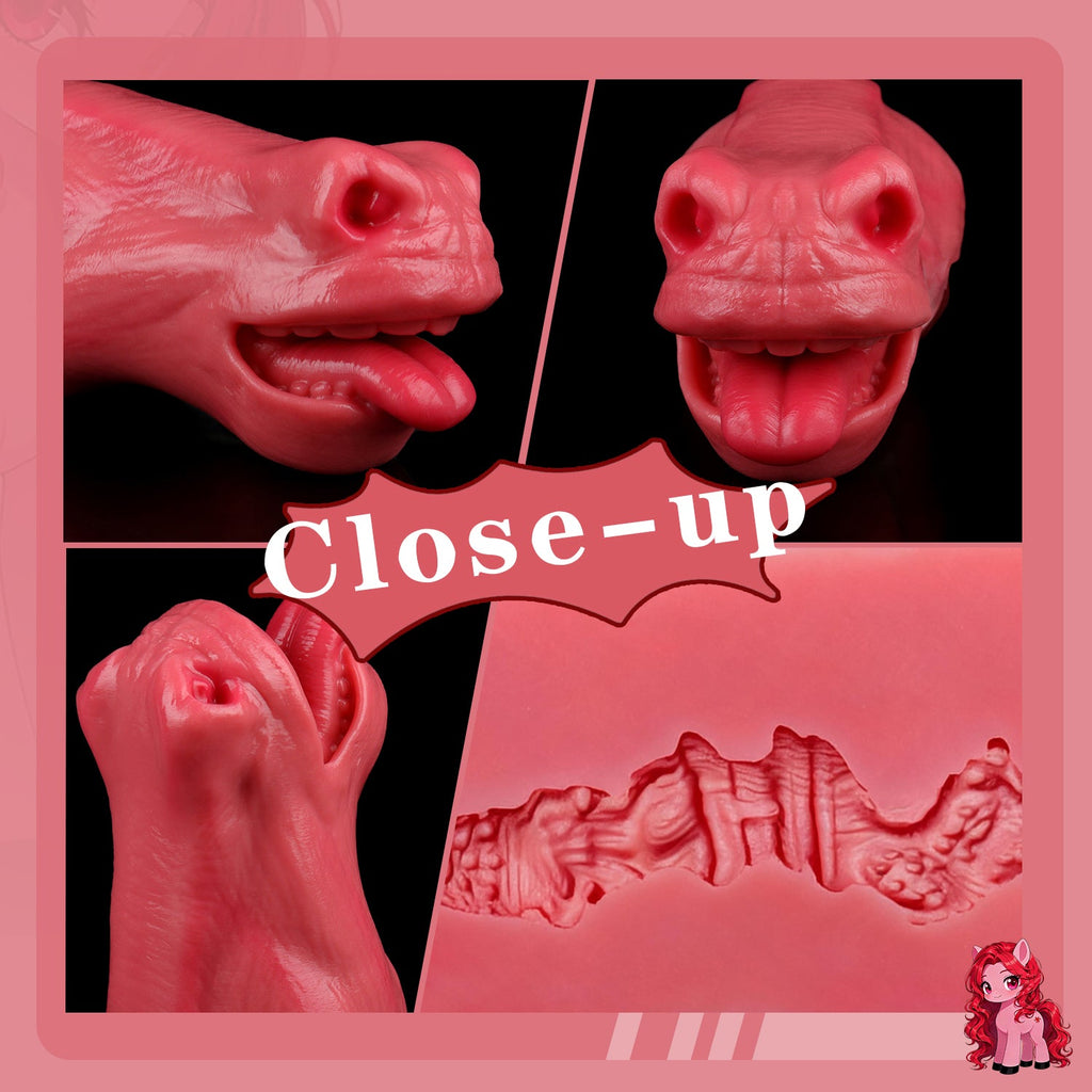 Realistic Horse Mouth Pocket Pussy – Platinum Silicone Animal Blowjob Stroker for Men Sex Toys