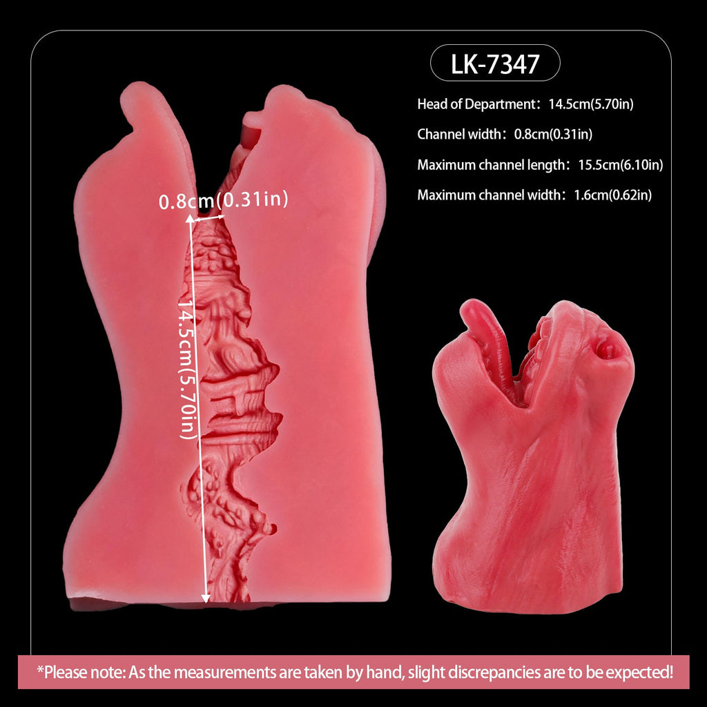 Realistic Horse Mouth Pocket Pussy – Platinum Silicone Animal Blowjob Stroker for Men Sex Toys