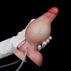 Inflatable Squirting Dildo | Pump Expansion + Cumming Simulation | Platinum Silicone by Domlust