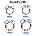 Base Rings for Chastity Cage (With Ears & Hook) – Fits Internal Side Slide Lock System Only (K03 / K04 / K04A)