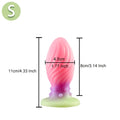 Luminous Anal Dilator Butt Plug - Pink Anal Dildo Knotted Silicone Female Sex Toys