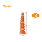 Silicone Anal Dildo Butt Plug - Big Spiral Anal Plug Vaginal Prostate Massager