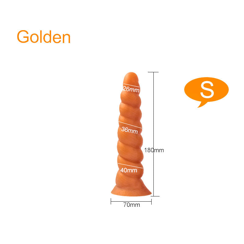 Silicone Anal Dildo Butt Plug - Big Spiral Anal Plug Vaginal Prostate Massager