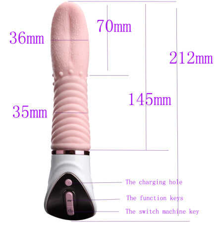 Tongue Licking Clitoral Vibrator - Realistic Clit Nipple Clamps Female Sex Toys