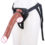 Strapless Strap-on Realistic Dildo - 12 inch Long Dildos Anal Plug Female Sex Toys for Lesbian