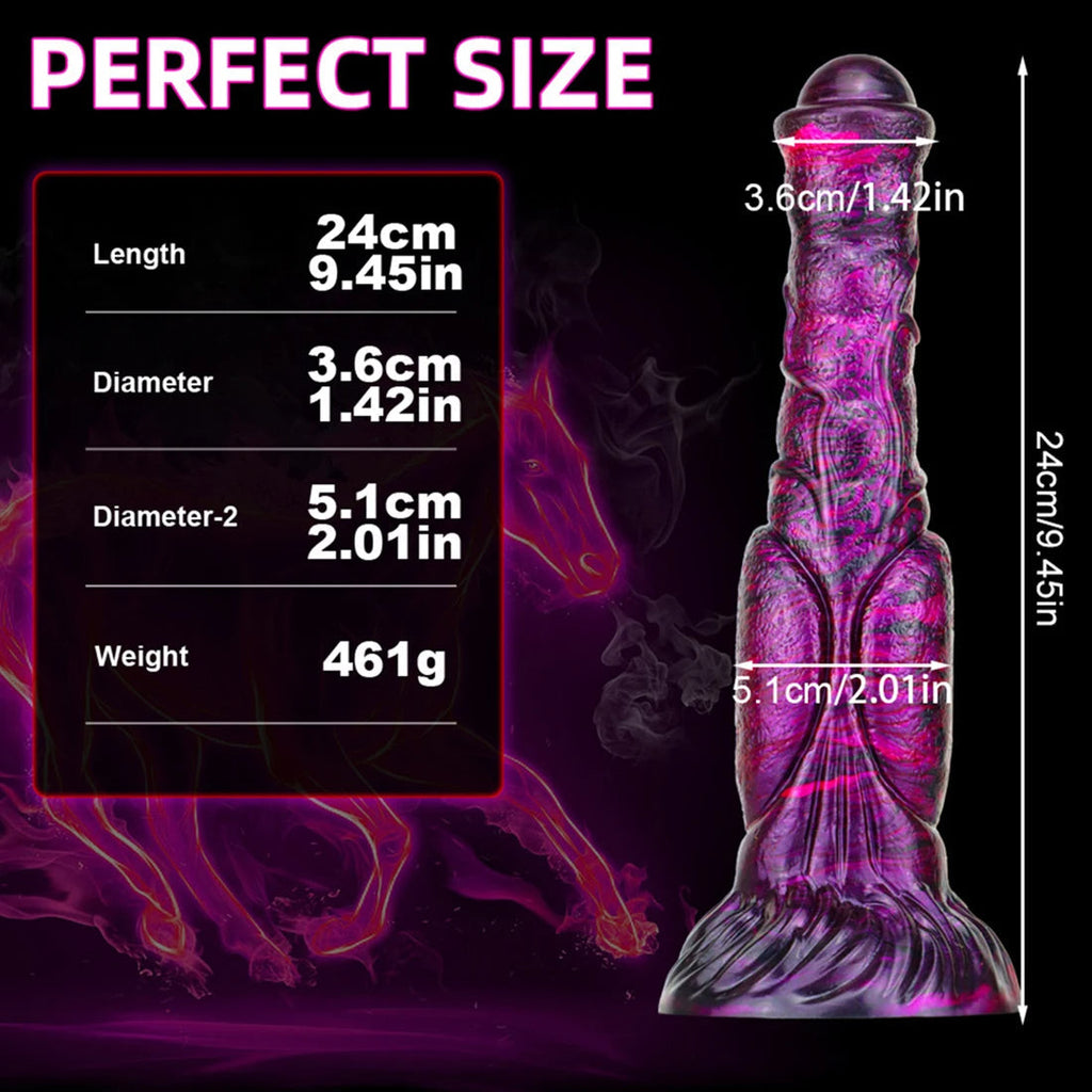 Colorful Realistic Monster Dildo - Soft Silicone Animal Dildos Sex Toys for Adult Erotic Wellness