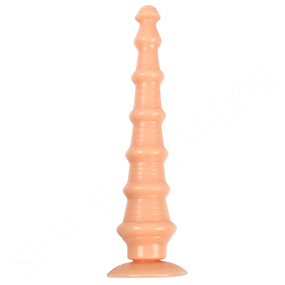 Long Silicone Anal Plug Dilator - Big Threads Anal Dildo Expansion Prostate Orgasm