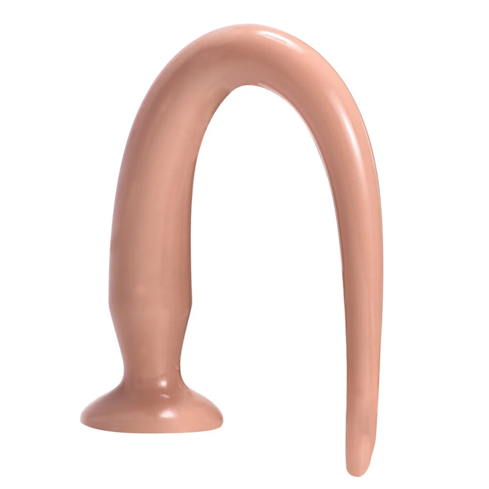Silicone Thin Anal Dildo Dilator - 20 inch Long Skinny Tail Butt Plug Sex Toys for Women