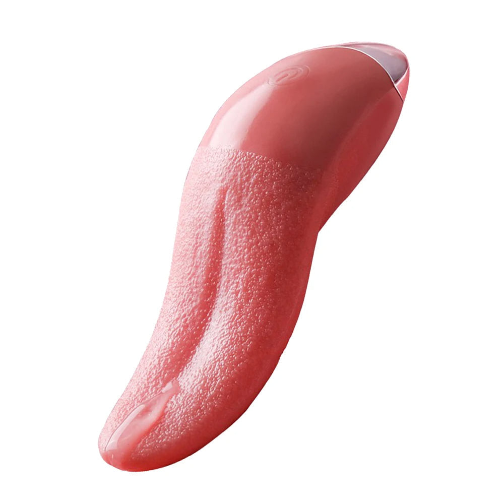 Pink Tongue Vibrator Clit Clamps - Clitoral Licking Nipple Stimulator Sex Toy for Women