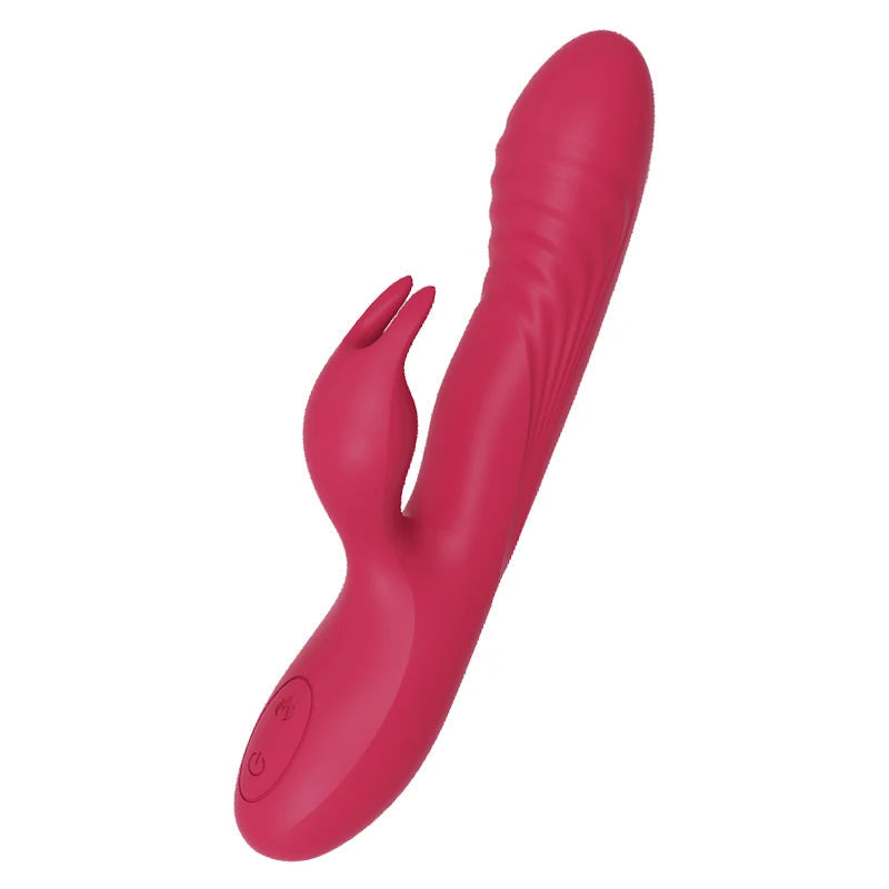 Rabbit Clitoral G Spot Vibrator - Auto Heat Clit Nipple Clamps Vibrating Prostate Massager