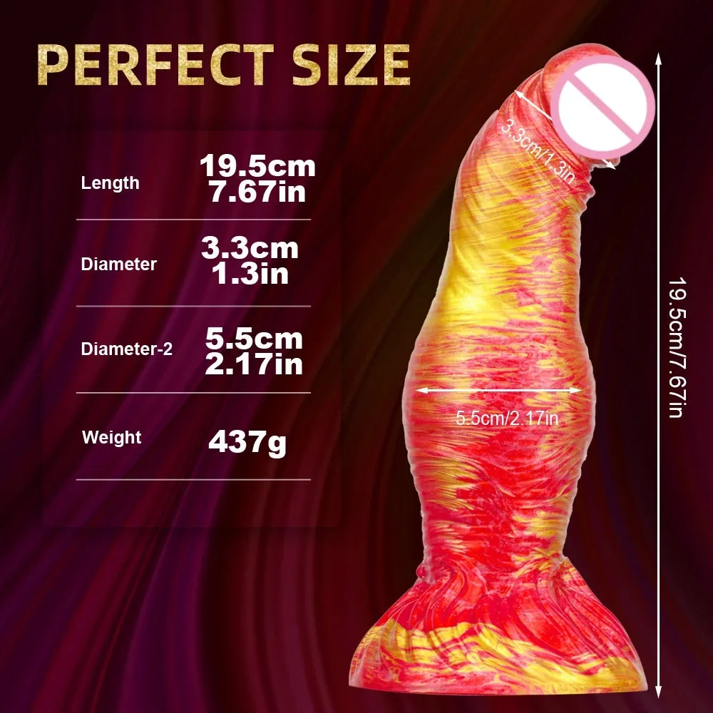 Exotic Knot Anal Dildo Butt Plug - Realistic Geoduck Silicone Dildos Sex Toy for Women