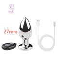 Remote Control Metal Anal Dildo - Stainless Steel Vibrating Butt Plug Anal Toys