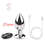 Remote Control Metal Anal Dildo - Stainless Steel Vibrating Butt Plug Anal Toys