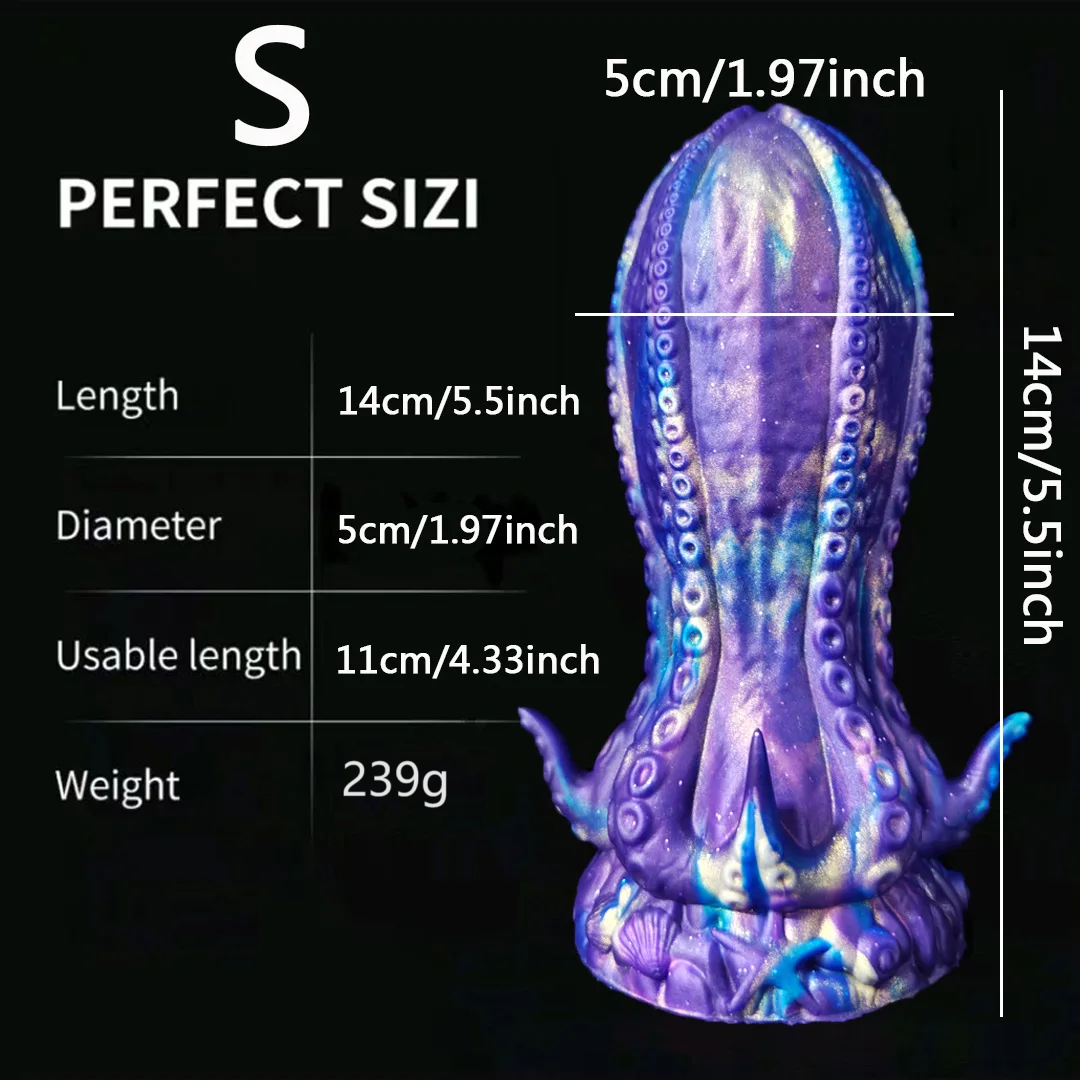 Fantasy Monster Dildo Butt Plug - Exotic Starry Silicone Anal Dildos Vaginal Prostate Massager