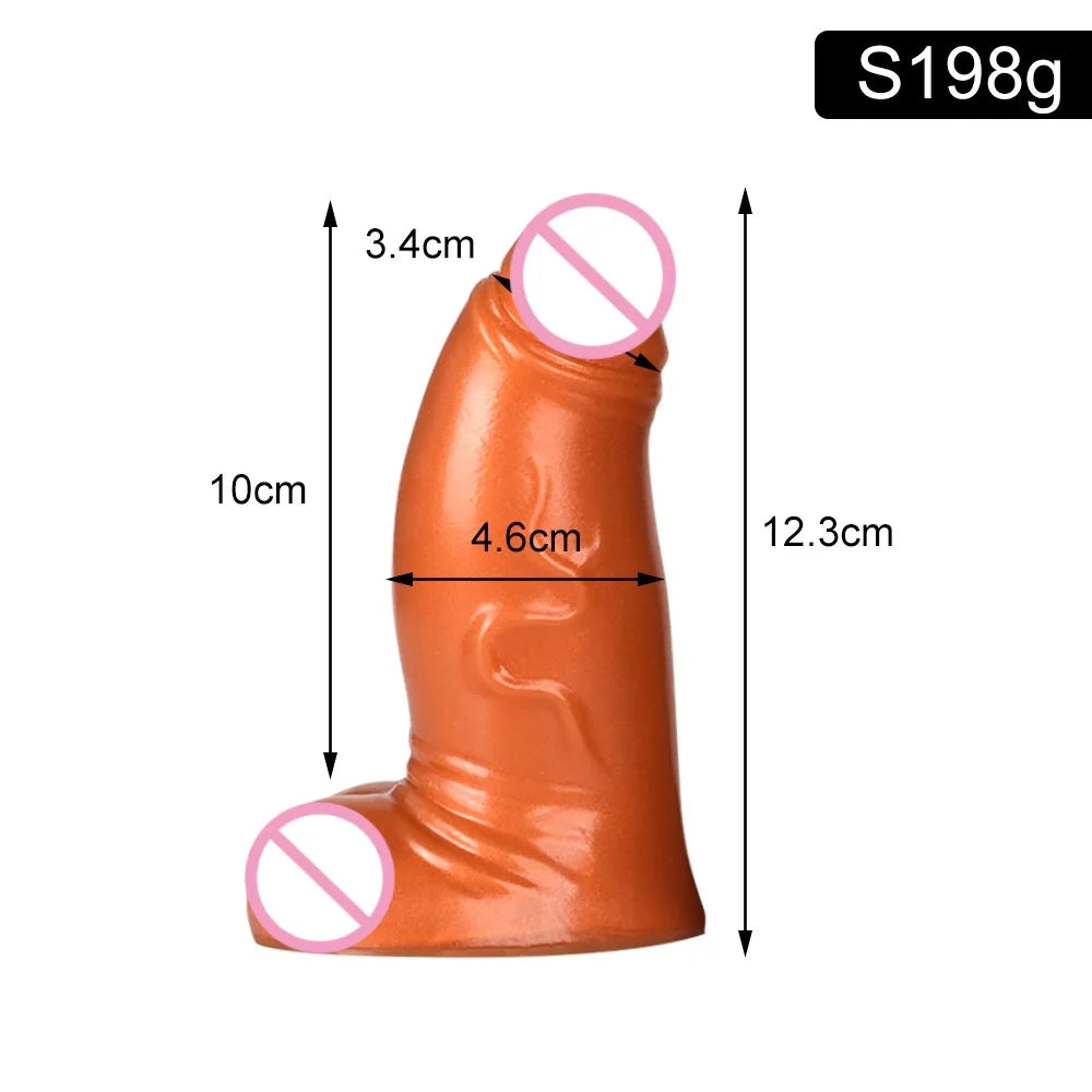 Big Girth Anal Dildo Butt Plug - Huge Silicone Realistic Dildos Male Female Sex Toys