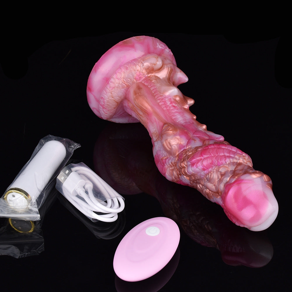 Fantasy Dragon Dildo Butt Plug - Remote Control Vibrating Monsterdildo Prostate Massager