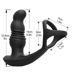 Remote Control Thrusting Dildo Prostate Massager- Cock Ring Delay Ejaculation Male Sex Toy