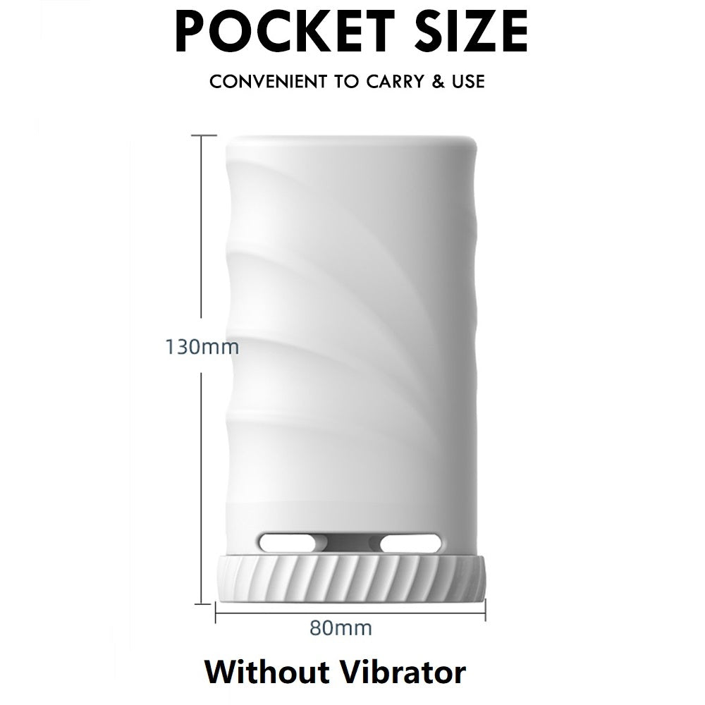 Vibrating Pocket Pussy Male Masturbator - 3 Masturbation Sleeve Vaginal Penis Massager